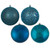 Vickerman N592562DA - 10 inch Sea Blue 4-Finish Ball Christmas Ornament - 4 Pack