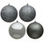Vickerman N592587DA 10" Pewter Ball 4 Finish Asst 4/Bag