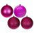 Vickerman N593059DA - 12 inch Hot Pink 4-Finish Ball Christmas Ornament - 4 Pack
