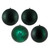  Vickerman N593074DA 12" Midnt Green Ball 4 Finish Asst 4/Bag 
