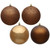 Vickerman N593076DA 12" Mocha Ball 4 Finish Asst 4/Bag