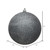 Vickerman N593087DG 12" Pewter Glitter Ball Drilled Cap