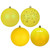 Vickerman N596078A - 2.4 inch Yellow 4-Finish Ball Christmas Ornament - 60 Pack