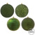 Vickerman N596864A 3" Moss Green Ball 4 Finish Asst 32/Bx