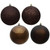  Vickerman N596875A 3" Chocolate Ball 4 Finish Asst 32/Bx 