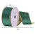 Vickerman Q214697 2.5"x10yd Green Stripe Gold Back Ribbon