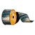 Vickerman Q214817 - Green / Gold Lines Wired Decorative Ribbon - 2.5" x 10 Yards