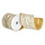 Vickerman Q222537 - Champagne / Gold Embroidery Wired Decorative Ribbon - 4" x 5 Yards