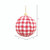 Vickerman MC210541 - 5 inch Red Plaid Cloth Ball Christmas Ornament - 2 Pack