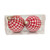 Vickerman MC210541 5" Red/White Plaid Cloth Ball Orn 2/box