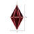 Vickerman MC212103D 5.5" Red Shiny Finial Ornament 4/bag