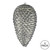  Vickerman N187287D 7" Pewter Matte Glitter Pinecone Ornament 