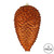 Vickerman N187288D - 7 inch Copper Glitter Pinecone Christmas Ornament - 4 Pack