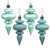 Vickerman N500032 4" Baby Blue Finial 4 Finish Asst 8/Bx