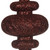 Vickerman N500065 - 4 inch Burgundy 4-Finish Finial Christmas Ornament - 8 Pack