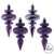  Vickerman N500086 4" Lavender Finial 4 Finish Asst 8/Bx 