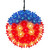  Vickerman X120831 100Lt x7.5" LED US Flag Starlight Sphere 