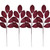 Vickerman QG211905 - 27 in. Burgundy Glitter Leaf Artificial Spray - 4 Pack