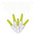  Vickerman X6W3233T 9' LED Lime Twinkle Icicle Christmas Lights 
