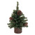Vickerman C803906 6" Carmel Pine Tree 72 Tips Wood Base
