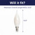 Halco 85082 – E12 CA10 Frosted Filament LED Lamp – 2700K