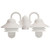 White Nautical Post Top Light - 2-Light - Fits 3 Inch Post - 2 x E26 Medium Sockets