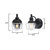 Westinghouse 6121200 - 1-Light Matte Black Outdoor Wall Light - Eddystone - 8-1/4 in High