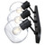 Westinghouse 6127900 - 3-Light Matte Black Bathroom Vanity Light - Hyson - 24 in Wide