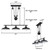 Westinghouse 6129400 - 3-Light Matte Black Pulley Linear Pendant Light - 40 in Wide