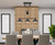 Westinghouse 6129400 - 3-Light Matte Black Pulley Linear Pendant Light - 40 in Wide