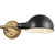 Westinghouse 6130800 - 2-Light Matte Black and Brushed Brass Wall Sconce - 24-3/4 in Wide