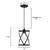 Westinghouse 6132500 - 1-Light Matte Black Caged Mini Pendant Light - Isadora - 7-1/2 in Wide