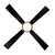 Trans Globe F-1031 BK Arden 4-Blade Modern Ceiling Fan 