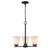 Trans Globe 71805-3 BK 3-light Fifer Chandelier 