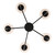 Trans Globe 71895 BK ClassicHorizon 5 - Light Chandelier 