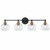 Trans Globe 22224 AG-BK Grand 3 - Light Dimmable Vanity 