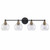 Trans Globe 22224 AG-BK Grand 3 - Light Dimmable Vanity 