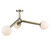 Trans Globe 11633 AG Modern 3-Light Rebel Semi-Flush Mount 