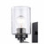 Trans Globe 80521 BK Mod Pod Indoor Glass Drum Armed Sconce 
