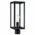 Trans Globe 40754 BK Oxford - Black Rectangular Outdoor Post Top Light - Clear Glass
