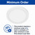 Cyber Tech C95RD-DISK/WH-CCT - 5" LED Flush Mount Disk - 5CCT Adjustable - Wet Location 