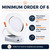 Cyber Tech LC12RT6-NCBXPVT/CCT - 6" LED Eyeball Downlight - 15W - White Trim 