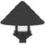 Cyber Tech LS2PUB-12V-BL - Black Landscape Pagoda Path Light with Cone Top Shade 