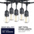 Bulbrite 812483 - 48' LED String Light Kit - 2700K - Wet Rated