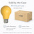 Bulbrite 776107 – A19 LED Bug Light Bulb – Yellow Filament - Wet Rated