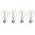 Bulbrite 776228 - Clear Filament LED A19 Bulb - 4000K - Dimmable - 4 Pack