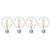 Bulbrite 776239 - LED G25 Filament Globe 4 Pack - 2700K - Dimmable 