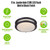 Westinghouse 6136100 - 23W LED Matte Black CCT Selectable Flush Mount Light - 11 in Diameter