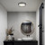 Westinghouse 6136500 - 23W LED Matte Black CCT Selectable Flush Mount Light - 16 in Diameter
