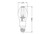 Halco 84895 - 15W LED HID Filament Lamp - 3000K - ED17 E26 Base